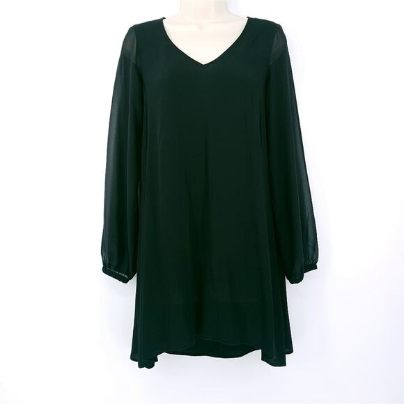 Express Dresses & Skirts - NWT Express Long Sleeve Black Shift Dress Size XS